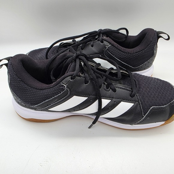 Adidas Men's GY7648 Black White Indoor Court Shoes Sneakers Size 10.5 - Picture 6 of 12